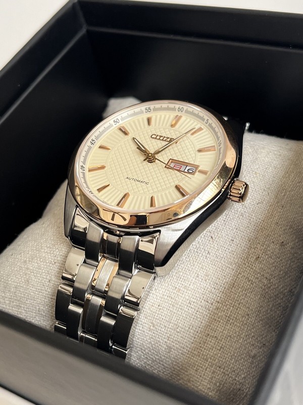 Pre-owned Citizen Automatic Watch Mechanical Sapphire Np4014-54p Rose Gold & Silver