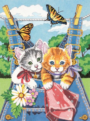 Pencil Works Color By Number Kit 9''X12''-Kittens