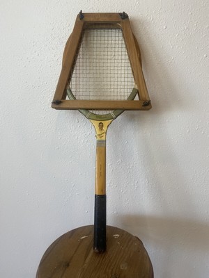 Vintage Wooden WILSON  Ellsworth Vines  Tennis Racquet With Wood Press