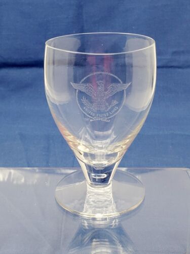UNITED STATES Wine Glass w/ Eagle Logo from Onboard - Excellent Condition