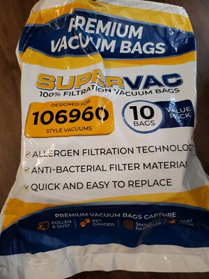 VEVA 10 Pack Premium SuperVAC Vacuum Bags 106960