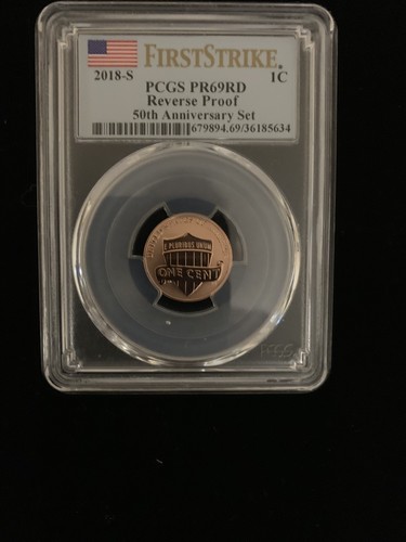 2018 - S  Lincoln Cent - PCGS  PR69RD  Reverse Proof - First Strike
