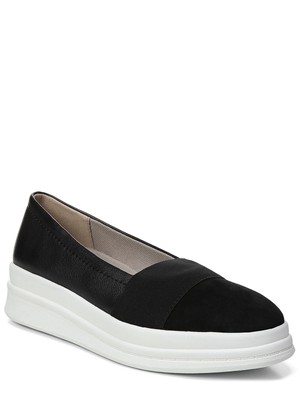 Женские спортивные кроссовки NATURALIZER Womens Black на платформе 1 и танкетке из натуральной кожи, 8 М