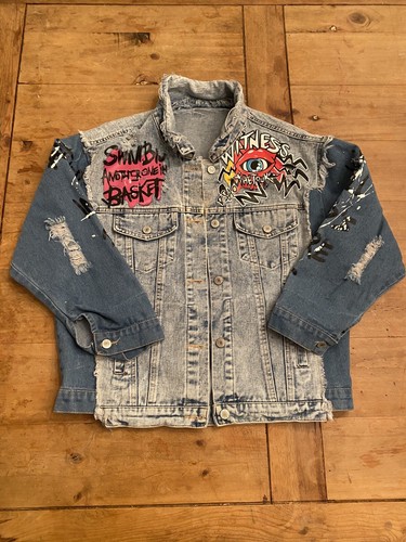 HEAVEN punk playground denim jacket Gジャン BIKE STAR Gジャン デニムジャケット メンズ レディース PU