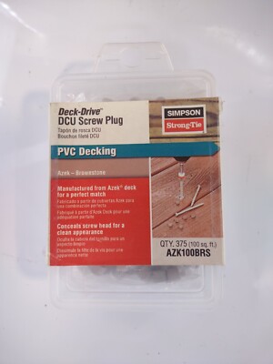 Simpson Strong-Tie AZK100BRS Deck-Drive DCU Screw Plugs Azek - Brownstone 375ct
