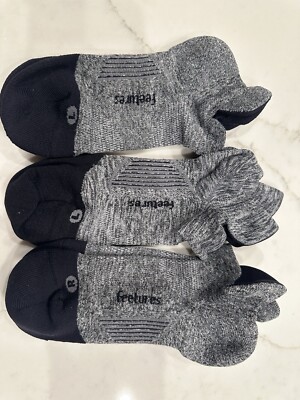 Feetures Elite lights cushion no show tab socks 3 Pairs Size Medium Gray