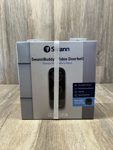 SwannBuddy Wi-Fi 1080p Video Doorbell - Black