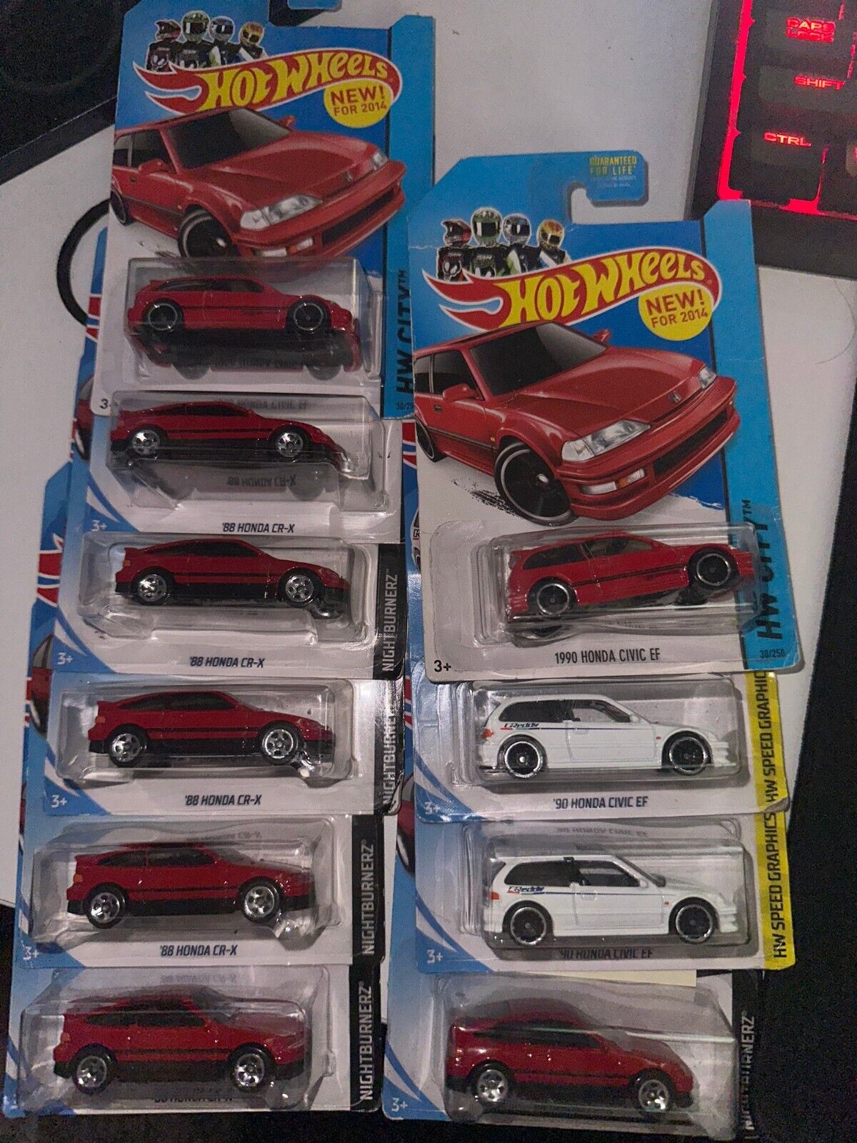 '88 Honda Crx 1990 Red Honda Civic Ef 1990 White Honda Civic Ef