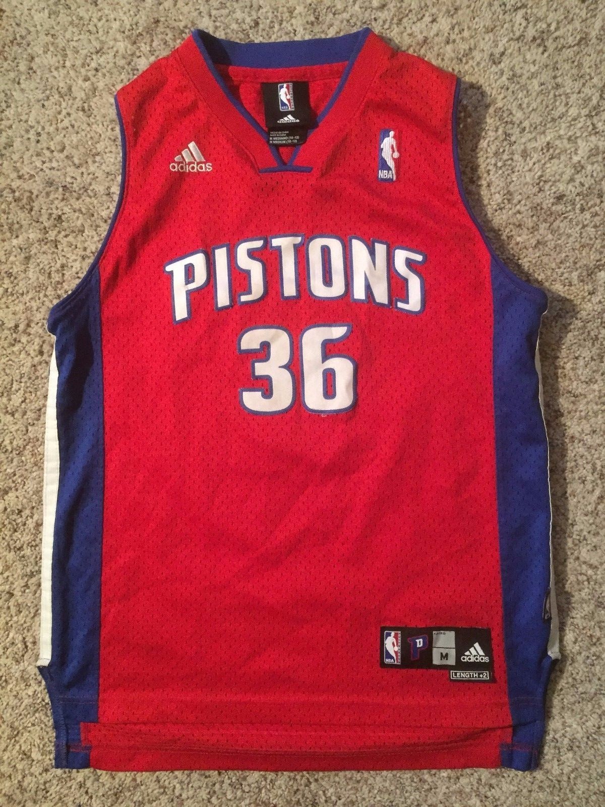 【激レア】アディダス ジャージ サイズM　NBA　PISTONS ブルー 激レア】アディダス ジャージ サイズM NBA PISTONS ブルー