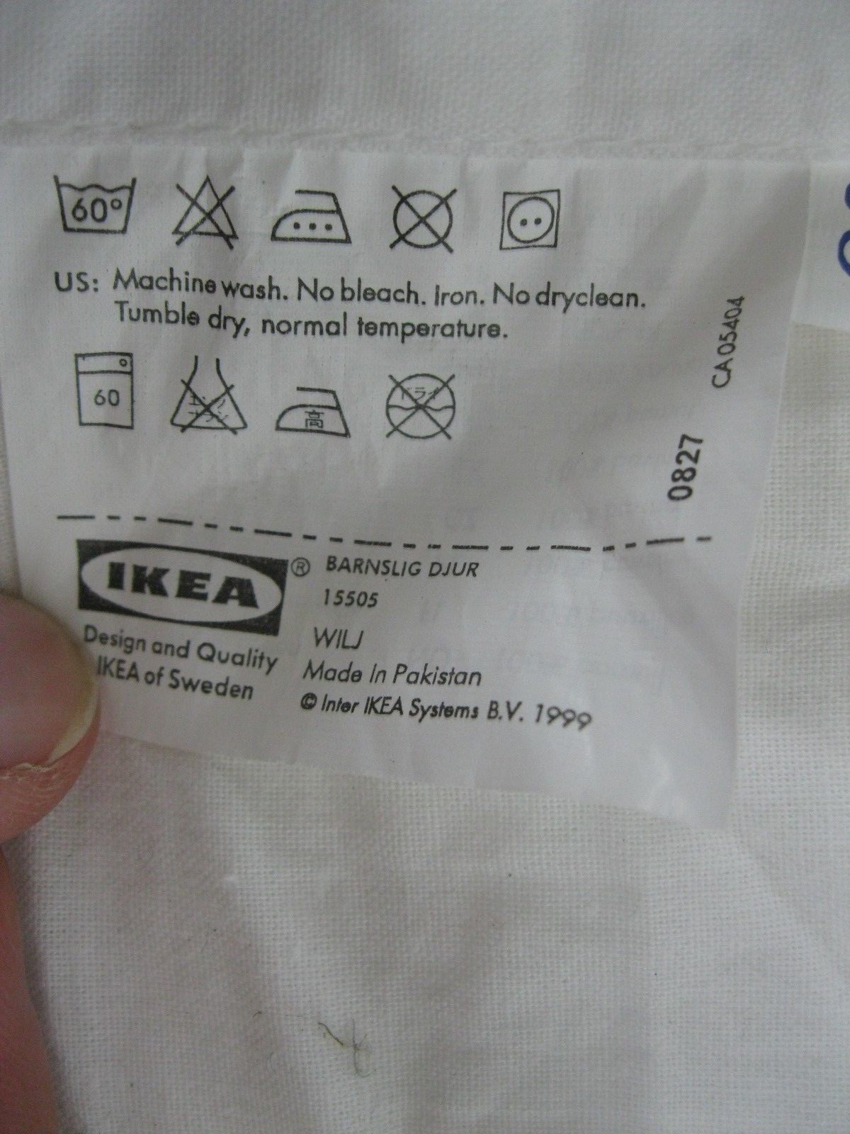 IKEA Panel Curtain with Tie Top white / Animals Bright colors 46