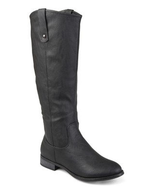 

JOURNEE COLLECTION Женские ботинки для верховой езды Black Taven с круглым носком на блочном каблуке, Черный, TAVEN-BLK-085WC
