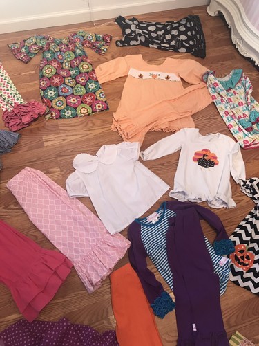 Giant Boutique Clothing Lot 40+ Pieces Ruffles Tops Sizes 4/5 6/7 Mixed