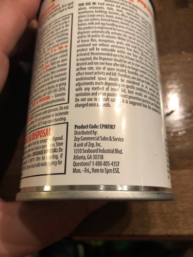 New Lot Of 5 Cans Enforcer EPMFIK7 Purge 1 Metered Flying Insect Killer 7.3 Oz