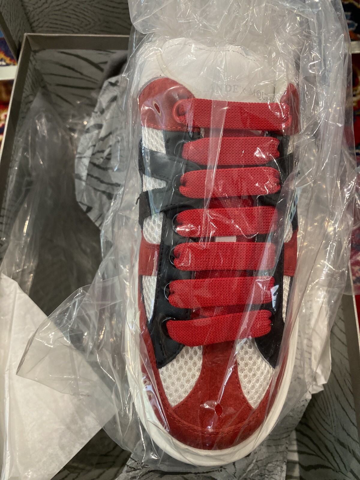 Brand New* Women's Alexander McQueen RED Pelle S. Gomma Sneaker SIZE 40:  купить с доставкой из США, цена 54 649 руб - (224036999894)