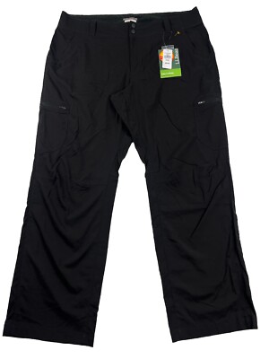 L.L. Bean Vista Trekking Pants Womens Sz 18 Black Convertible Hiking NWT
