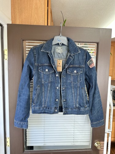 NWT POLO RALPH LAUREN KIDS DENIM JEAN TRUCKER JACKET SZ XL
