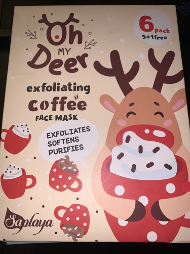 K-Beauty Saplaya Natural Beauty Deer Exfoliating Anti Aging Coffee Face Mask