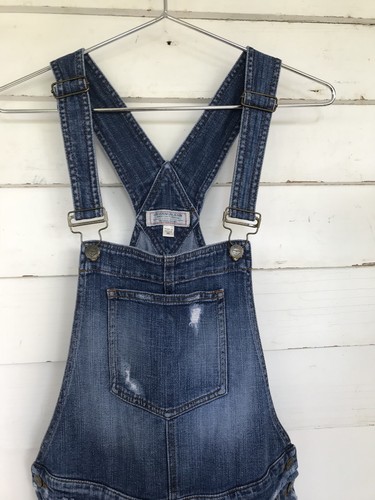 Guess Overalls Distressed Paint 26 Boho Bibs Denim Jean Boho Hipster Cute Chic