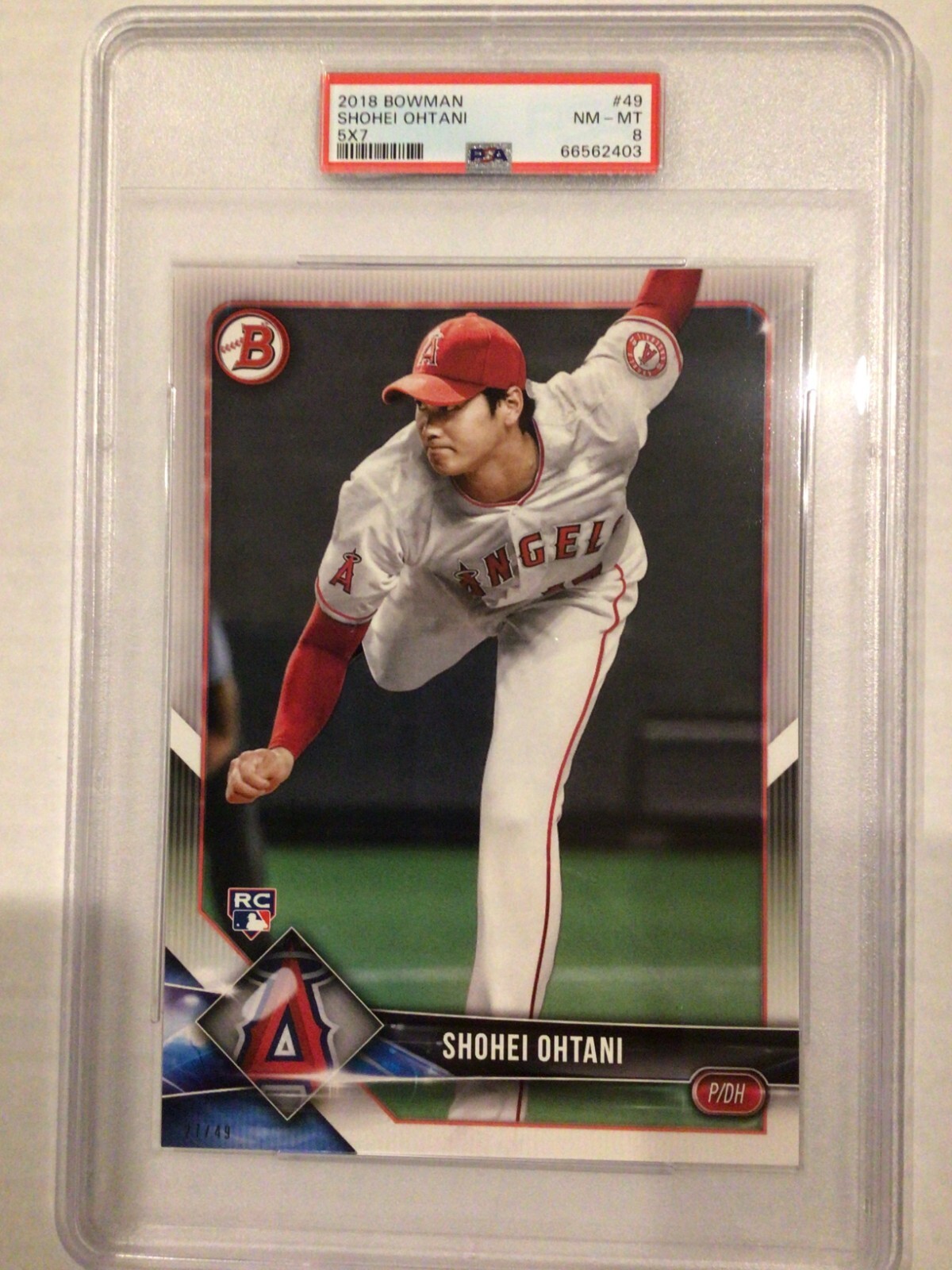 2018 Bowman Shohei Ohtani 5x7 RC PSA 8 Nm-Mint (pop 4) - 27