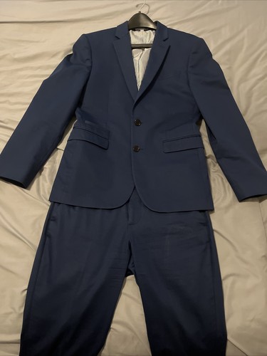 Express Men&rsquo;s Blue 2 Piece Slim Fit Suit