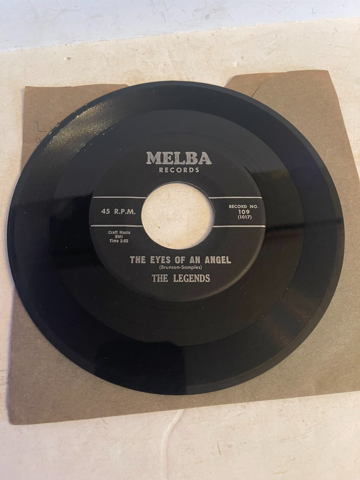 Vintage 45 RPM record doo wop The legends #109 on melba records  minty!のeBay公認海外通販｜セカイモン