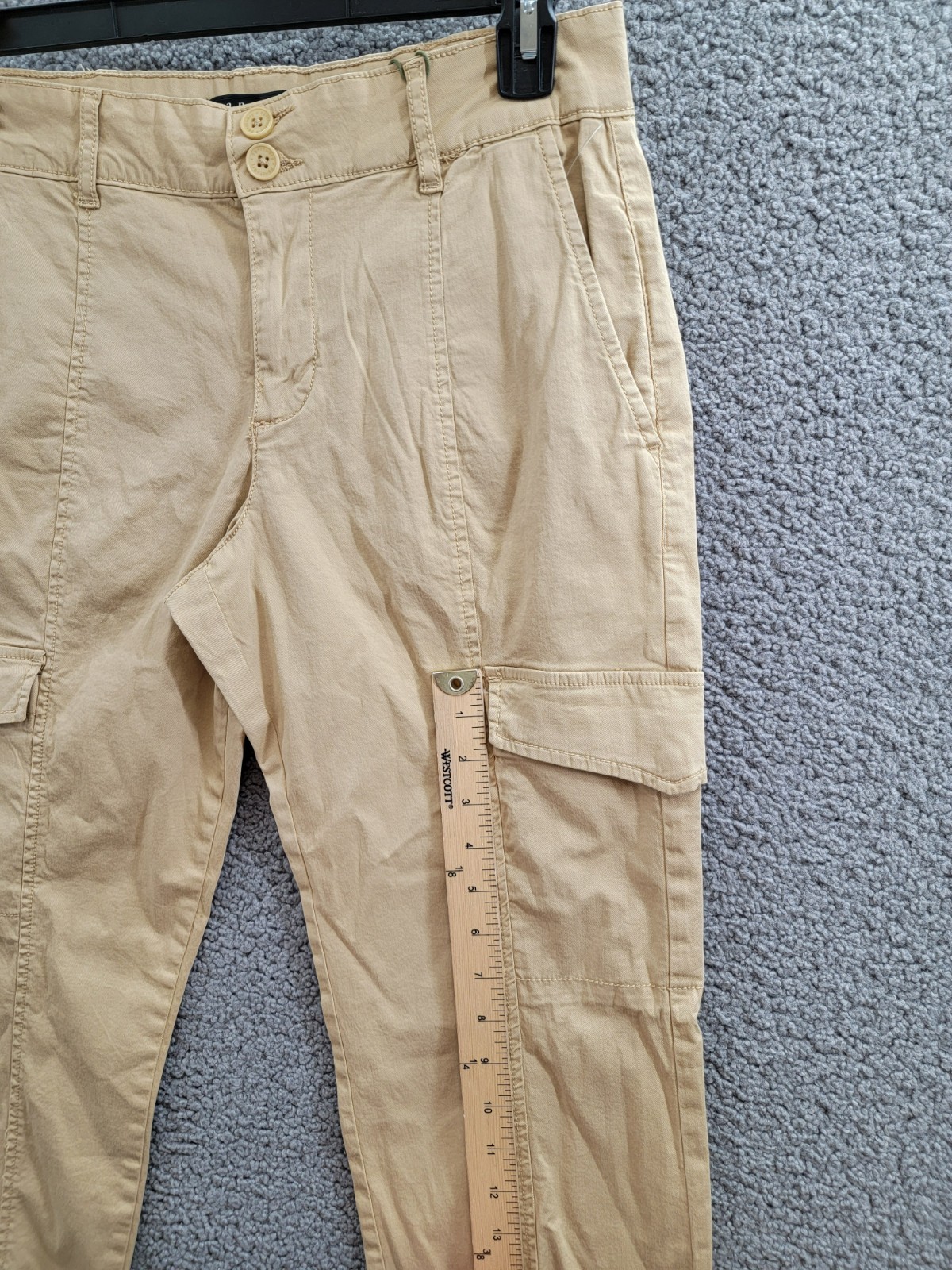 Sanctuary Rebel Cargo Pants Women's 28 True Khaki Tapered Leg Button Zip Closure - Picture 8 of 20