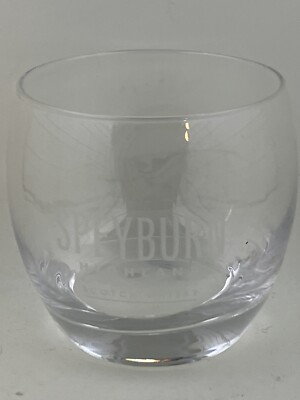 Speyburn Highland Scotch Whiskey Etched Rocks Glass Perfect Condition