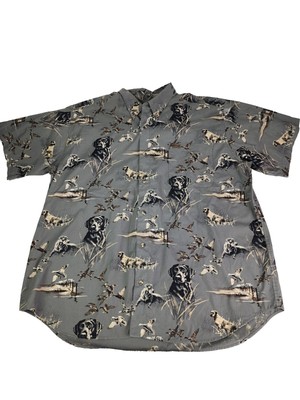 Gander Mountain Shirt Men's 2XL Guide Series Duck Hunting Labrador Dog Print