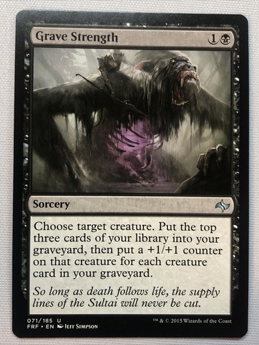 Grave Strength 2x FOIL FRF MTG Fate Reforged Uncommon MINT black Grave Strength 2x FOIL FRF MTG Fate Reforged Uncommon MINT black