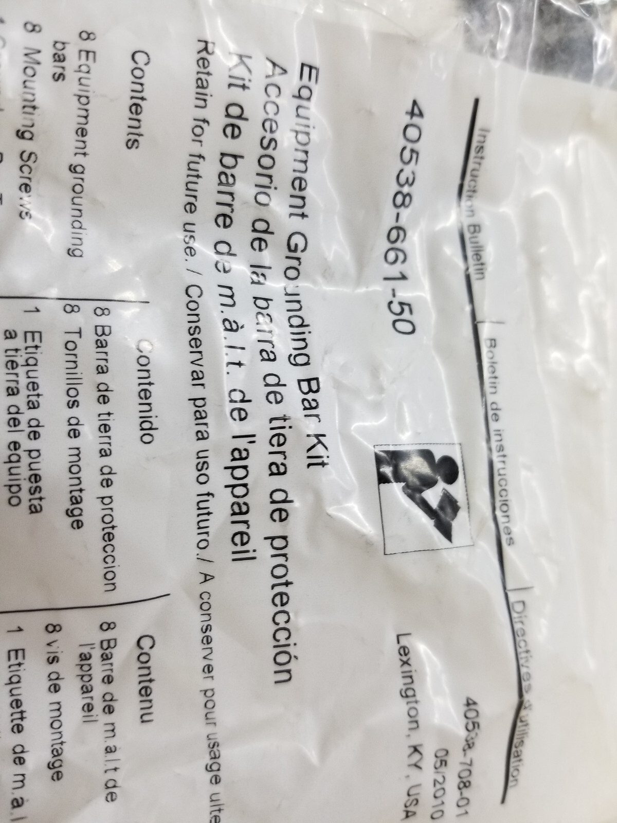 LOT OF 8 BAGS - 40538-661-50 SQUARE D GROUND BAR KIT - Picture 4 of 4