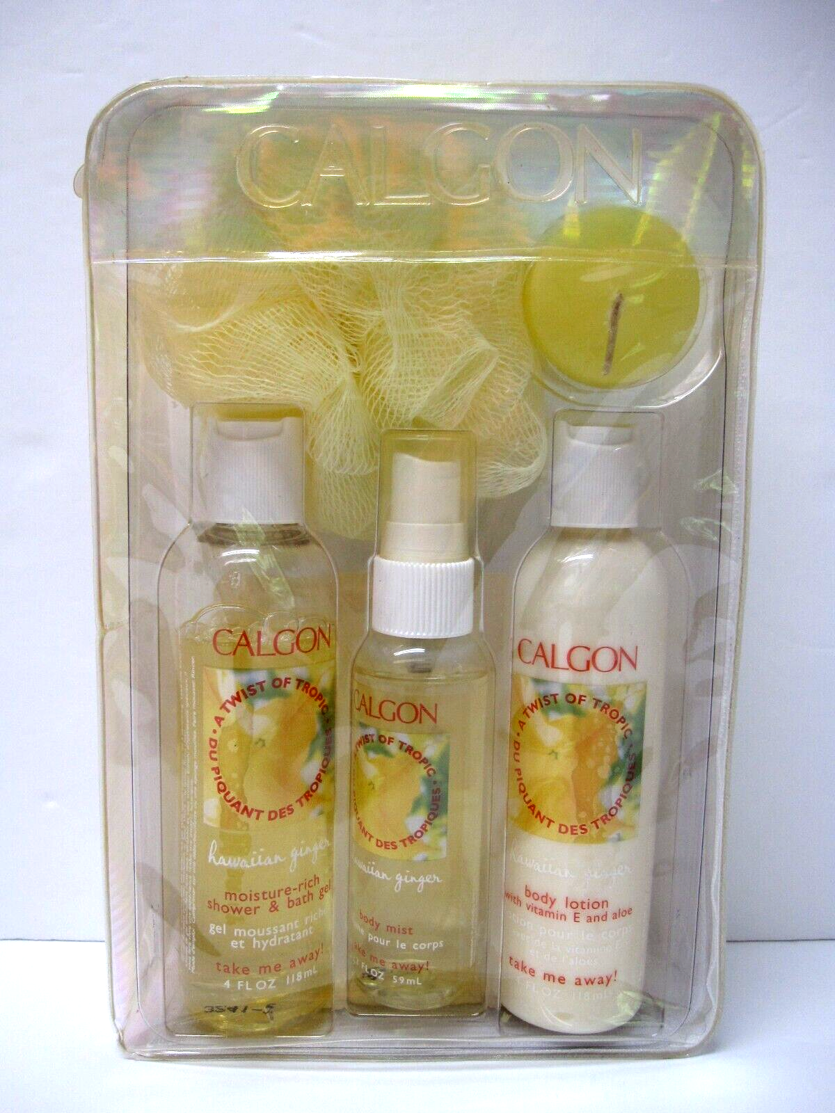 CALGON Hawaiian Ginger Perfect Getaway 5 Pc Gift Set Vtg NOS