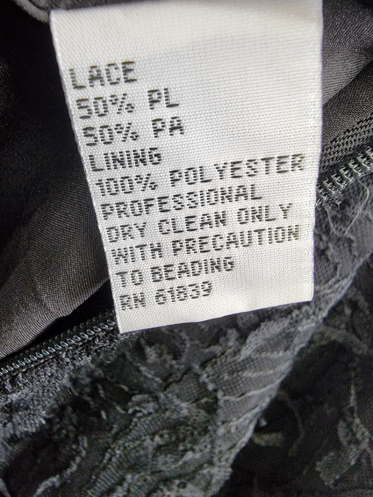 Teri Jon by Rickie Freeman Sequin Embroidered One Shoulder Gown Women's 8 Black - Picture 13 of 15