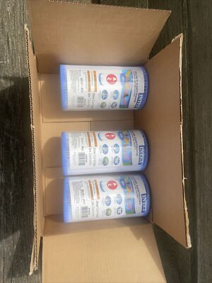 Intex 59900E (3)-Pieces Pool Filter Cartridge - White For Easy Set Pool Pumps