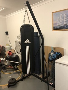rock boxing bag stand