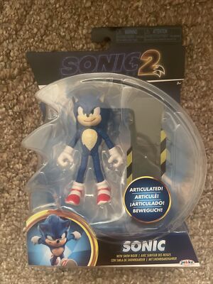 Sonic The Hedgehog 2 Movie SONIC With Snow Rider 4  Action Figure 2022  New / B