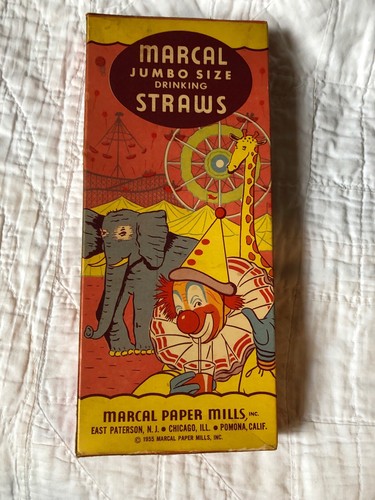 Marcal Jumbo Size Drinking Straws With Box -1955