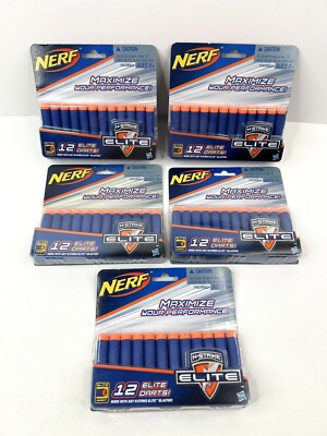 Nerf N-Strike Elite 12 Dart Refill 5 Packs 60 Darts Total