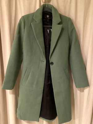 House of Harlow 1960 gr ner Wollmischmantel