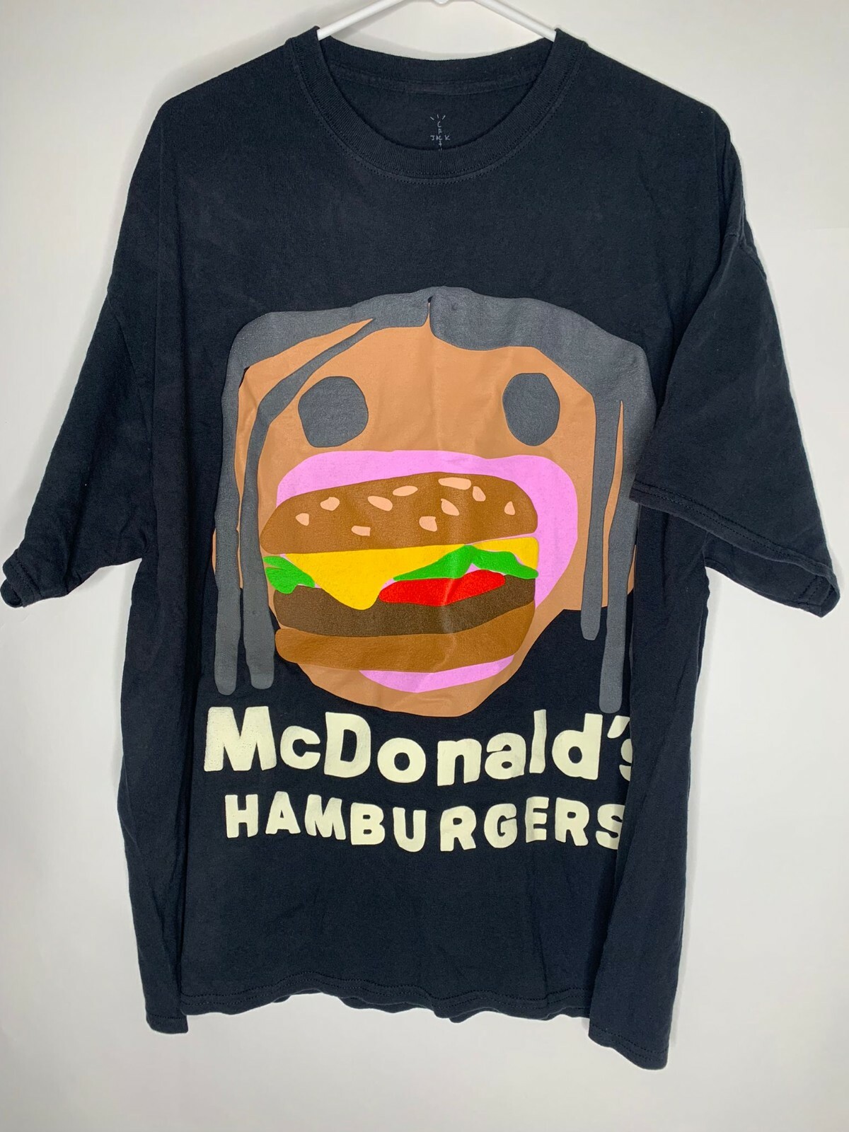 Cactus Jack Mens XL Black Travis Scott McDonalds Hamburger Cactus Jack Mens XL Black Travis Scott McDonalds Hamburger