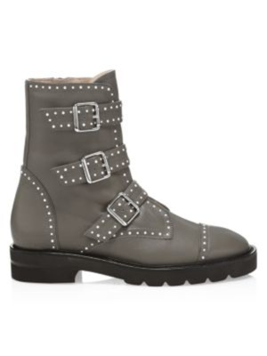 

STUART WEITZMAN Женские серые кожаные ботильоны Jesse Cap на платформе 1 дюйм на платформе 1 дюйм, Серый, S0425