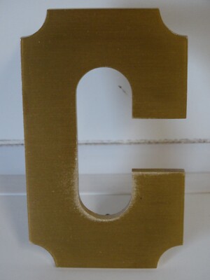 6'' Brass ''C'' Alphabet Letter  With Screws 1.5 inch stand off studs 10-24 thread