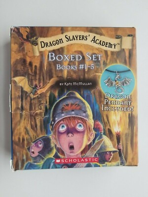 Dragon Slayer's Academy Boxed Set # 1- 5, by Kate McMullan - Excellent Condition