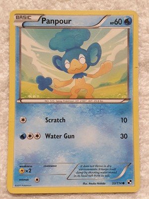 Reverse Holo Black /& White : Base Set **LP** POKEMON 33//114 Panpour