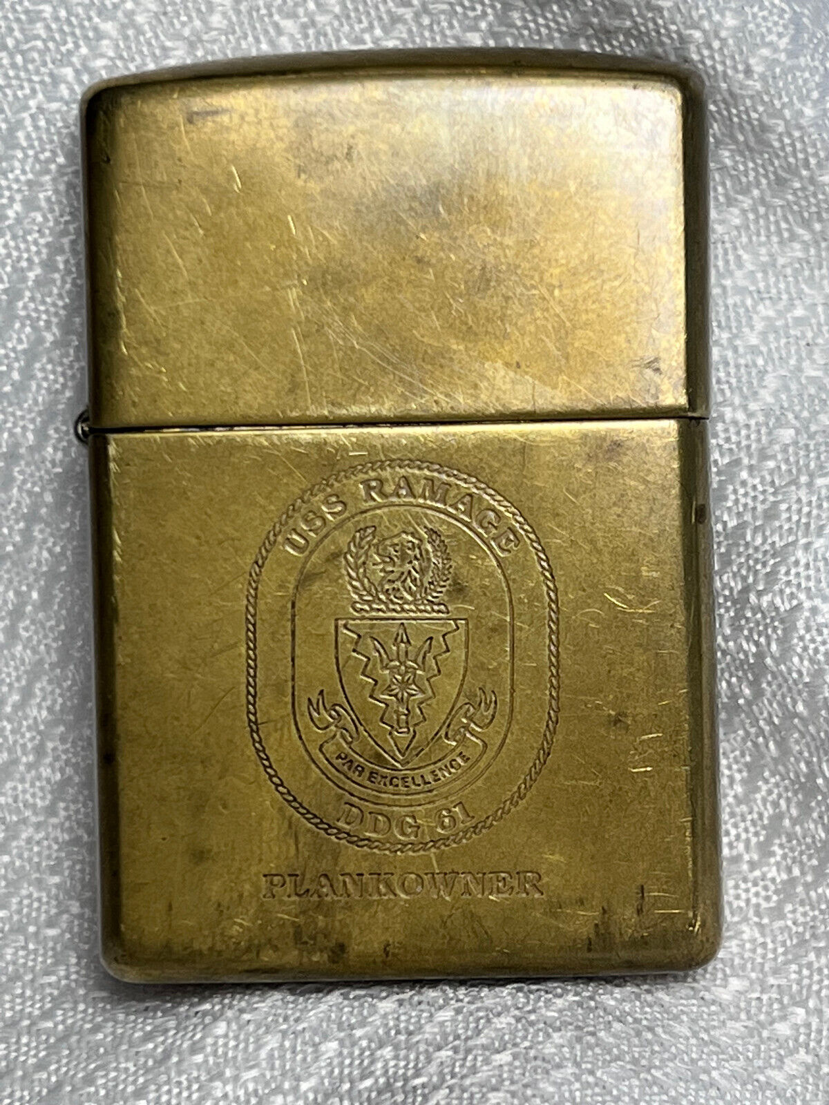 1996 Zippo Lighter Navy USS Ramage DDG 61 Plankowner Double 1996 Zippo Lighter Navy USS Ramage DDG 61 Plankowner Double