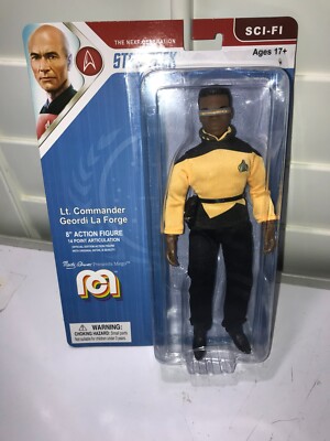 2021 Mego Star Trek Lt. Commander GEORDI La FORGE 8'' Inch Action Figure MINTY