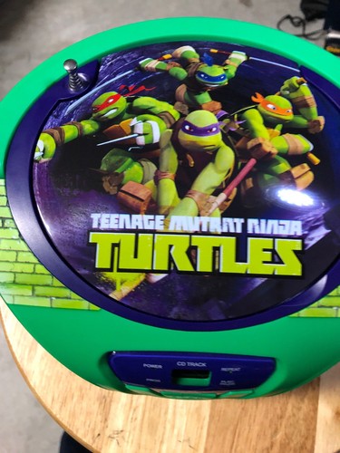 Teenage Mutant Ninja Turtles Boombox FM/AM Radio w/ CD Player AC Adapter Program