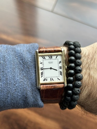Vintage Seiko Men's Tank 7430-5209 Quartz Classic Dress Vintage Seiko Men's Tank 7430-5209 Quartz Classic Dress