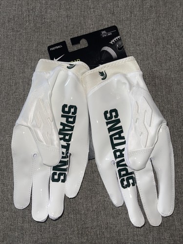 Nike Michigan State Spartans Superbad Football Gloves Size XXXL