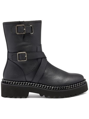 

VINCE CAMUTO Женские черные 1-дюймовые кожаные ботильоны Messtia Toe на платформе с цепочкой, размер 8 м, Черный, VC-MESSTIA