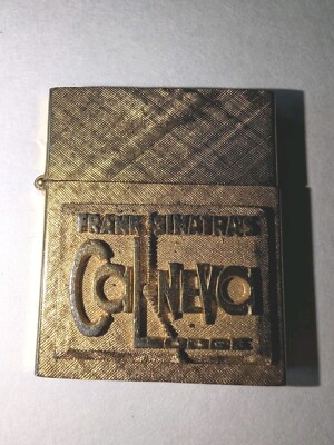 Vintage Frank Sinatra's Cal Neva Lodge Gold Tone Thin Cigarette Lighter